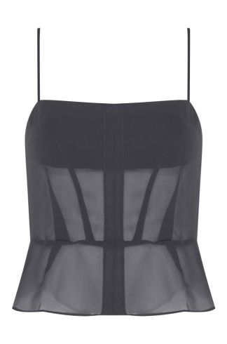 Blusa Alças Finas Mantis Preto