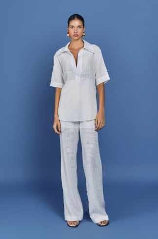 Blusa Polo Mareh Laguna Off White